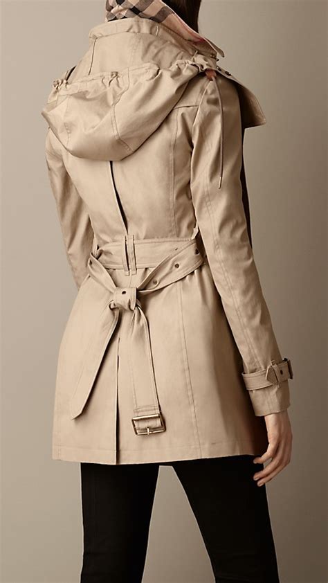 khaki burberry brit wool hooded trench coat|Burberry trench coat women.